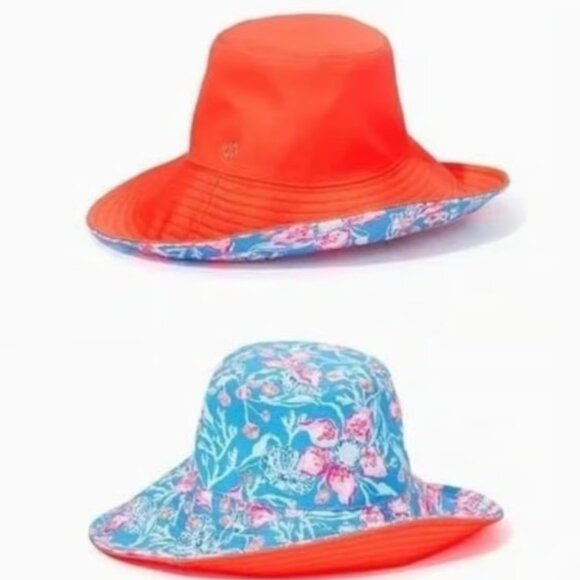 NWT Lilly Pulitzer reversible gwp sun hat Bahamian Rhapsody